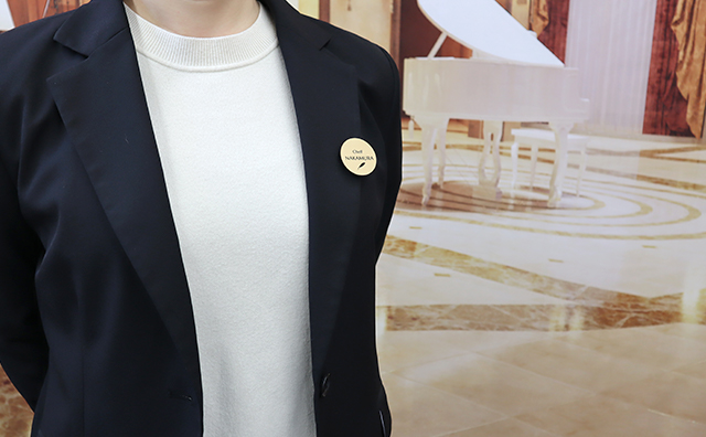 2層アクリル名札装着