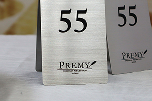 メタルテーブル札ヘアーライン