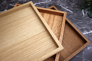 木製トレー3素材